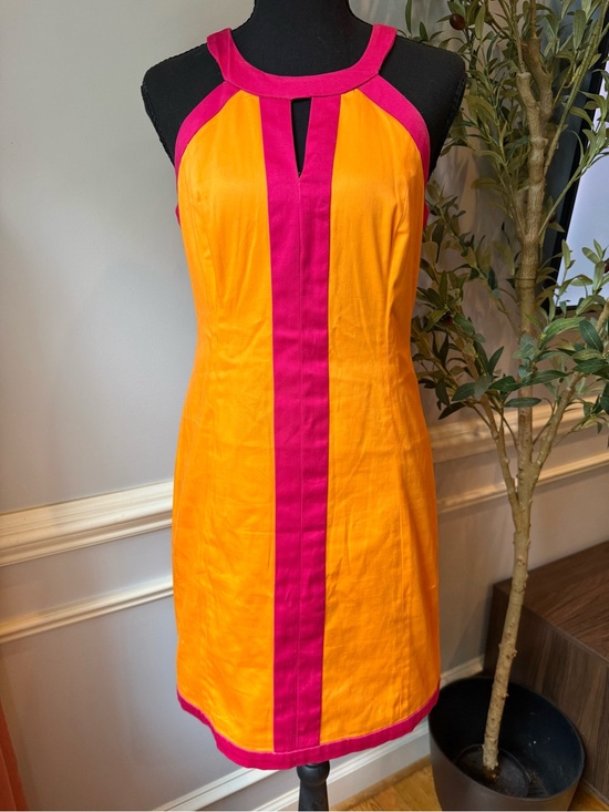 Jade Melody Tam Dresses & Skirts - Jade Melody Tam Colorblock Shift Dress Orange Pink Mod Mini XS